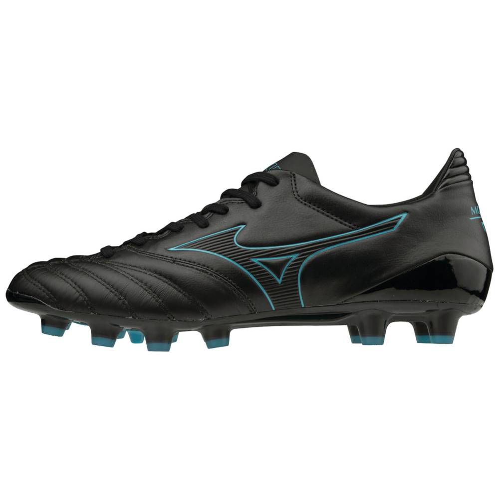 Chuteiras Mizuno Morelia Neo KL II - Homem - Pretas/Azuis Turquesa - NZCLP2804